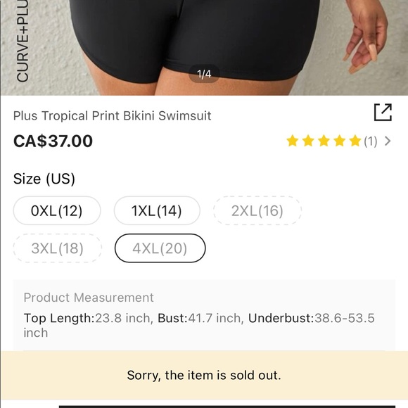 2 piece plus size swim wear - Picture 4 of 6